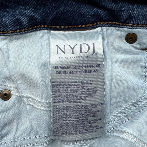 NYDJ Marilyn Straight Jeans Cooper Wash Size 14 - Picture 8 of 9